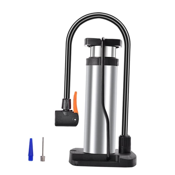 harayaa Bicycle Floor Pump, Portable High Pressure Pump for Inflating Swimming Rings for silver