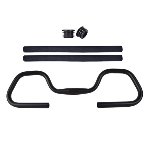harayaa Bicycle Handlebars Bike Butterfly Handlebar Aluminum Alloy Riser Bar Comfortable 58cmx12cm