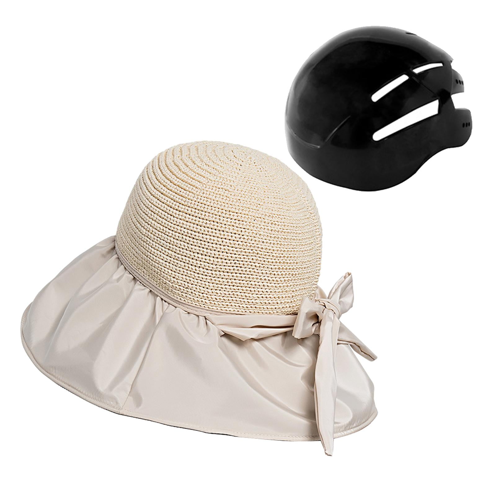 harayaa Bicycle Helmet Cap Surf Bucket Hat Cyclist Helmet Sun Protection Modern Helmet Beige