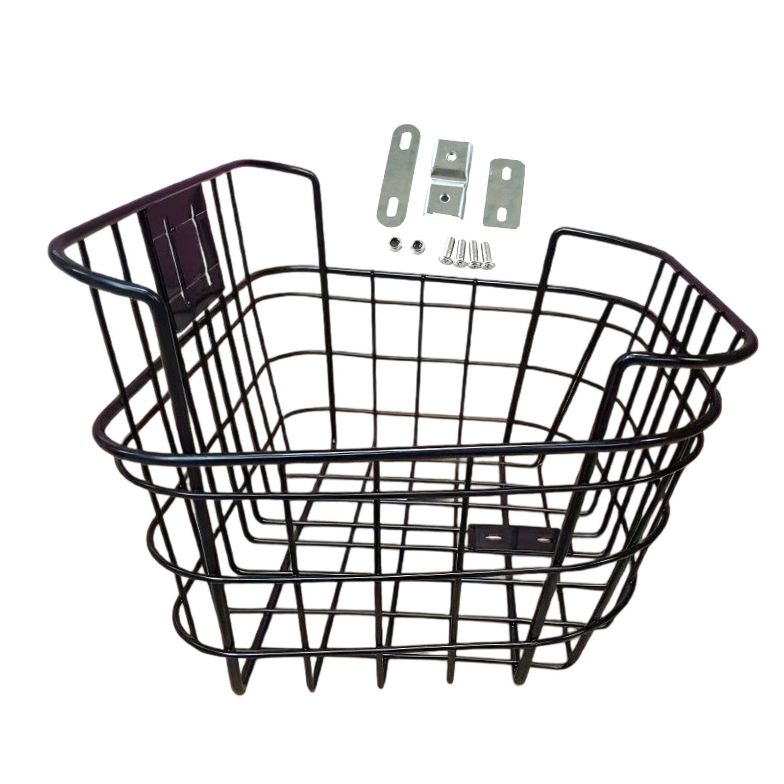 harayaa Bike Basket Aluminum Alloy Metal Wire Bicycle Cargo Rack Electric Bike Front And