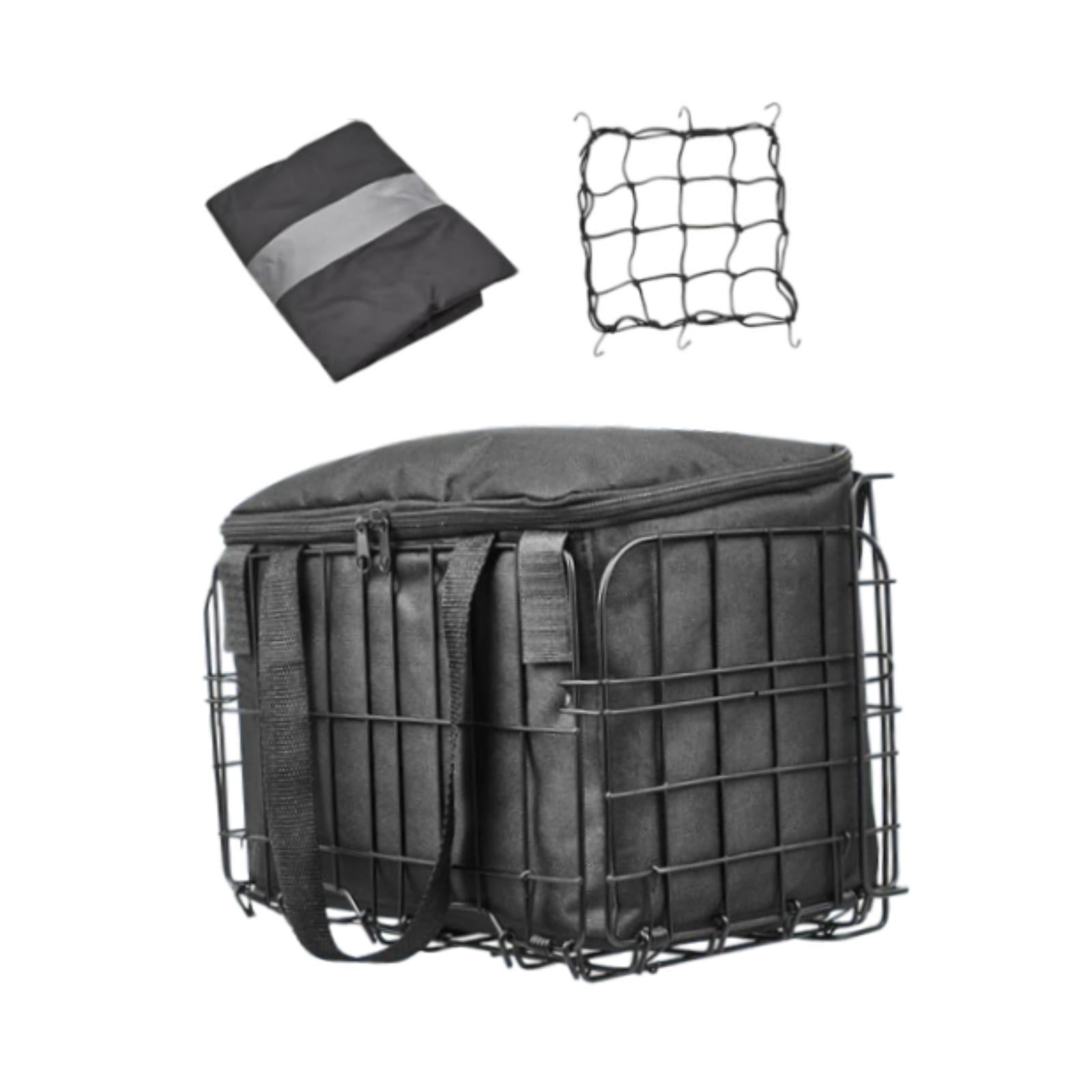 harayaa Bike Basket Front Rear with Reflective Waterproof Cover Bike Luggage Rack Basket