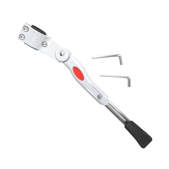 harayaa Bike Kickstand for 22~27inch Bike Sturdy Universal Rear s Kick Stand White