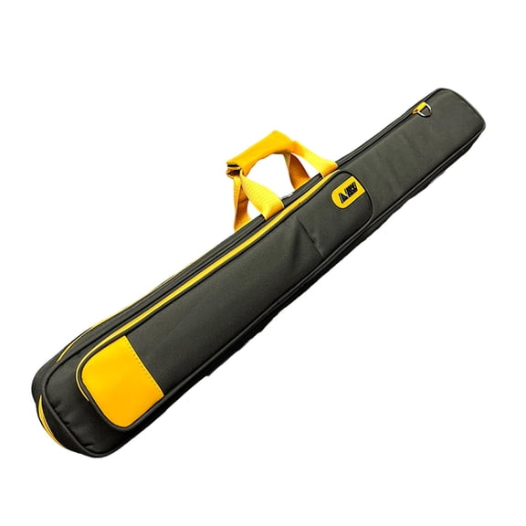 harayaa Billiard Cue Rod Box 1/2 Nine Cues Bag Supplies Zipper Billiard Pole Rod Carrier Black Yellow