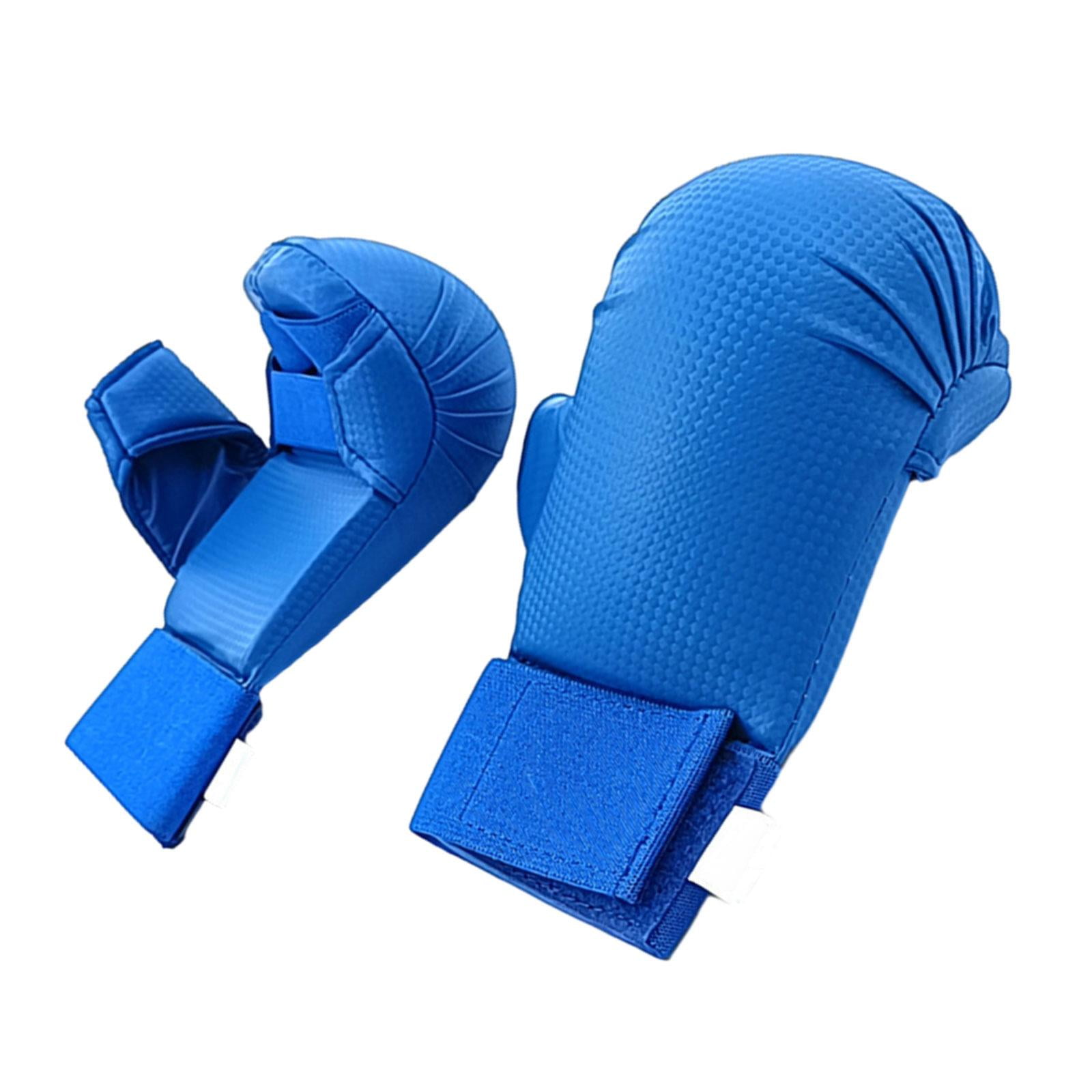 harayaa Boxing Gloves Karate Gloves Leather Lightweight Breathable Mma Gloves Kickboxing blue XS