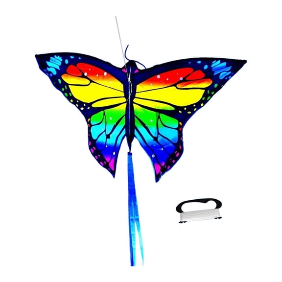 harayaa Butterfly Kite Fun Beach Toy Single Line Kite Beautiful Portable Easy to Fly Big Red Yellow
