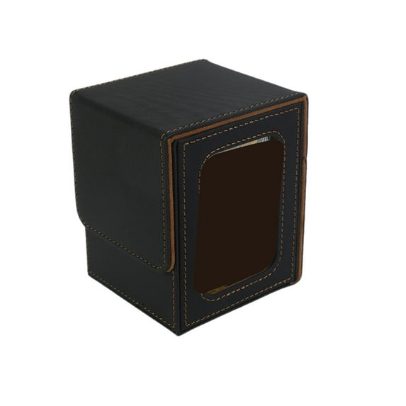 harayaa Card Deck Box Gaming Card Holder Protective Cards Case TCG Display Deck Case Black Gold