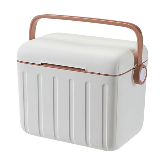 harayaa Cooler Box Carrier 6L with Handle Beverage Storage Organizer Container Ice Chest Beige