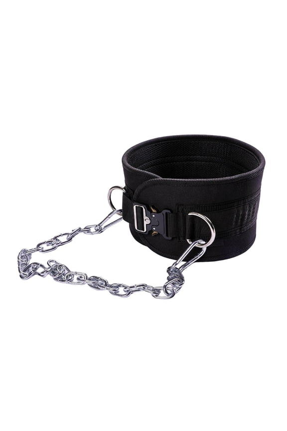 Dipping Belt with Chain for Weightlifting Waist Support ,Lifting Belt for Pullup Metal Buckle