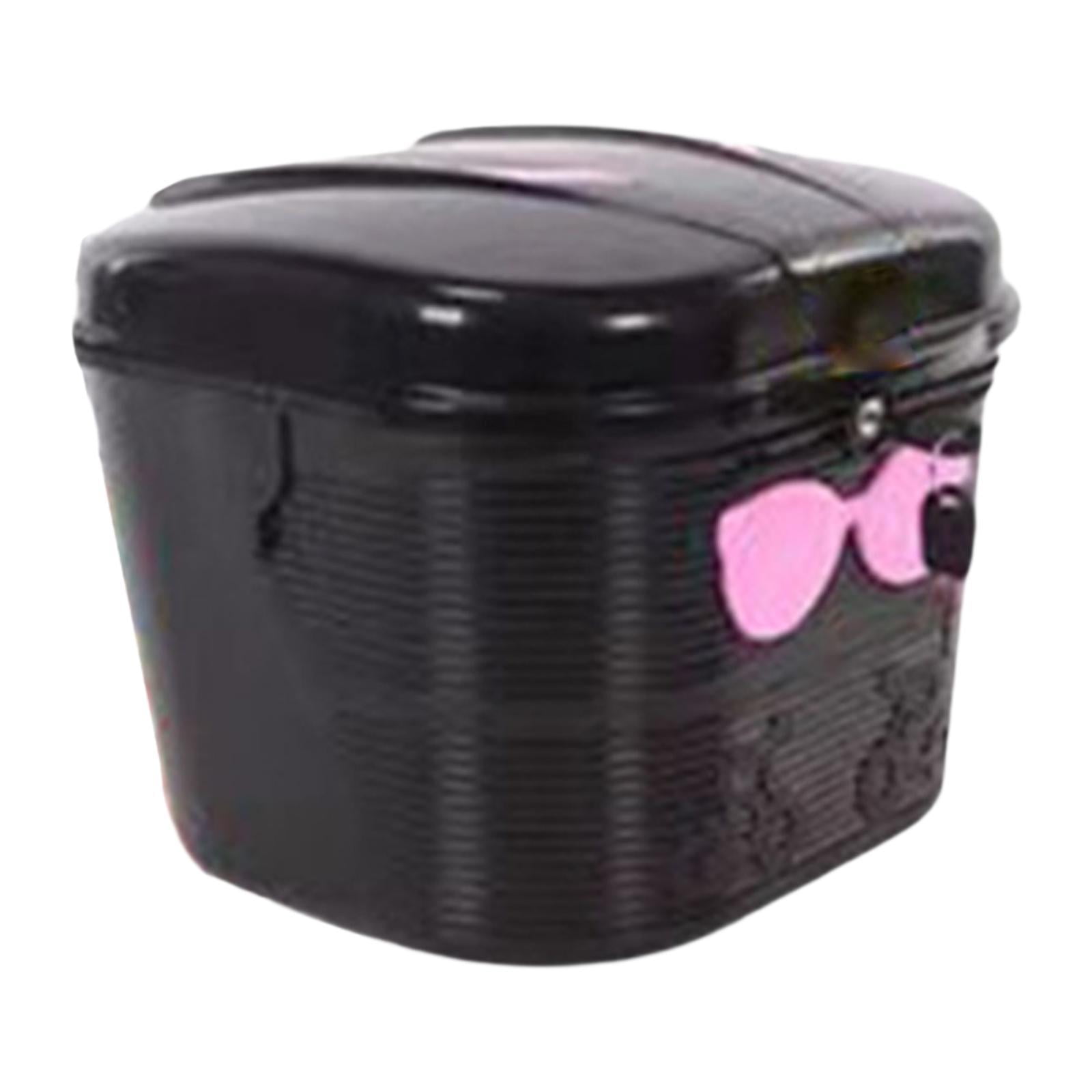 harayaa E Bike Front Basket Bicycle Cargo Rack Lock Design Large Capacity Portable Water Black and Pink