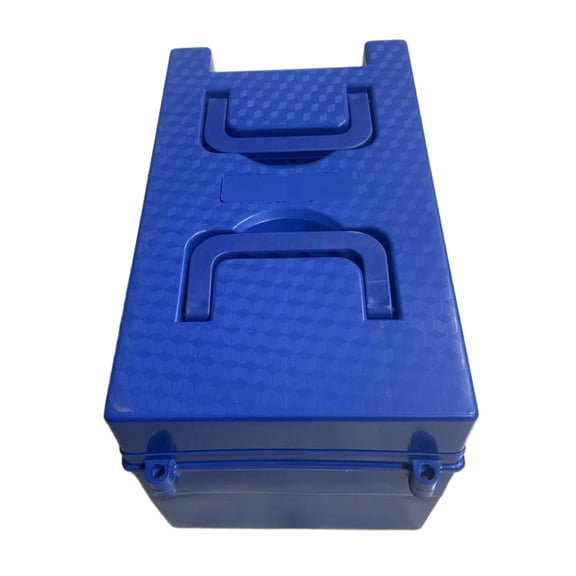 harayaa Electric Bike Battery Box Battery Container Dustproof Waterproof with Foldable Handle Carry Case for Electric Tools Accessory Blue