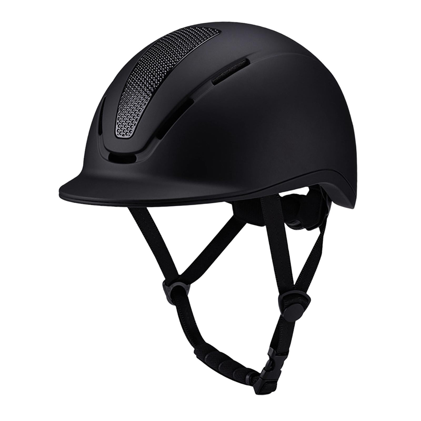 harayaa Equestrian Helmet Adjustable Equestrian Supplies Bike Helmet Horse Equipment Glossy Black