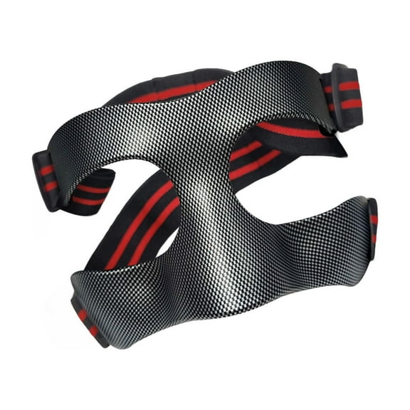 harayaa Face Guard with Sweat Absorbent Pad for Basketball And Softball, Adjustable Mask Red Black Band