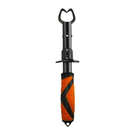 harayaa Fish Lip Grabber Fishing Tools with Scales Non Slip Handle Fish Gripper Grip Orange