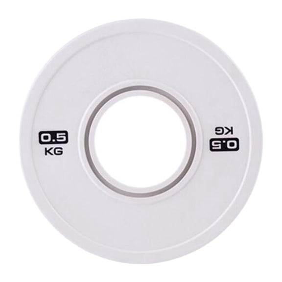 harayaa Fitness Modified Weight Plates Barbell Plates with Rubber Steel for Weightlifting Workouts And Strength Training for Weight Enthusiasts 0.5 kg White