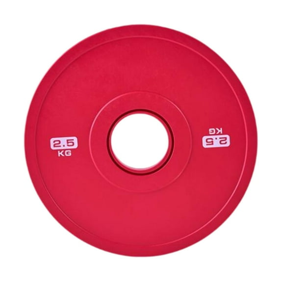 harayaa Fitness Modified Weight Plates Barbell Plates with Rubber Steel for Weightlifting Workouts And Strength Training for Weight Enthusiasts 2.5 kg Red