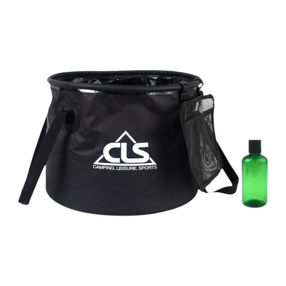 harayaa Foldable Bucket Camping Bucket Water Bag Portable Car Water Storage Camping Wash black