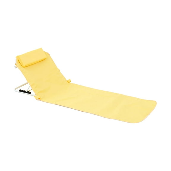 harayaa Folded Seat Cushion Floor Chair with Back Support Beach for Outdoor Concerts Yellow
