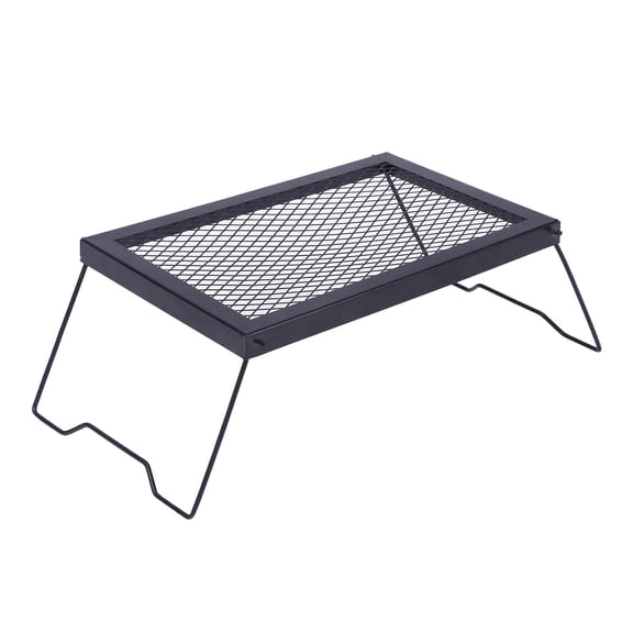 harayaa Folding Campfire Grill Camp Grill Table Portable Foldable Camping Table Rack for