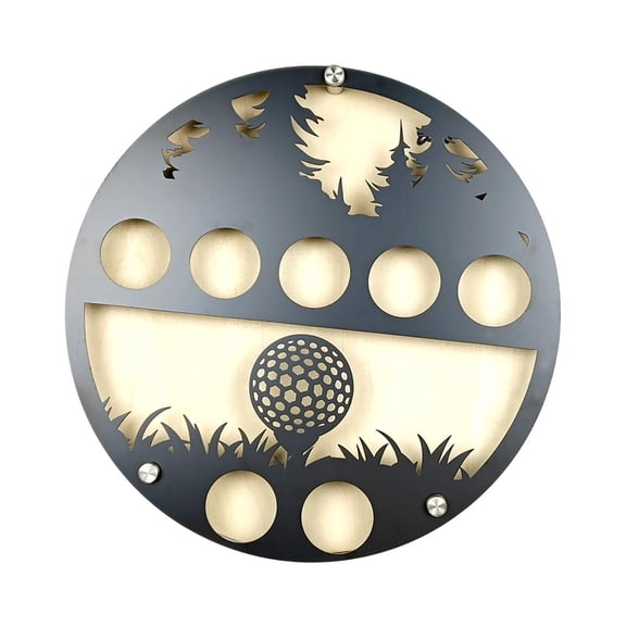 harayaa Golf Ball Display Case Fashion Iron Art Collectible Golfer Gift Wall Mounted