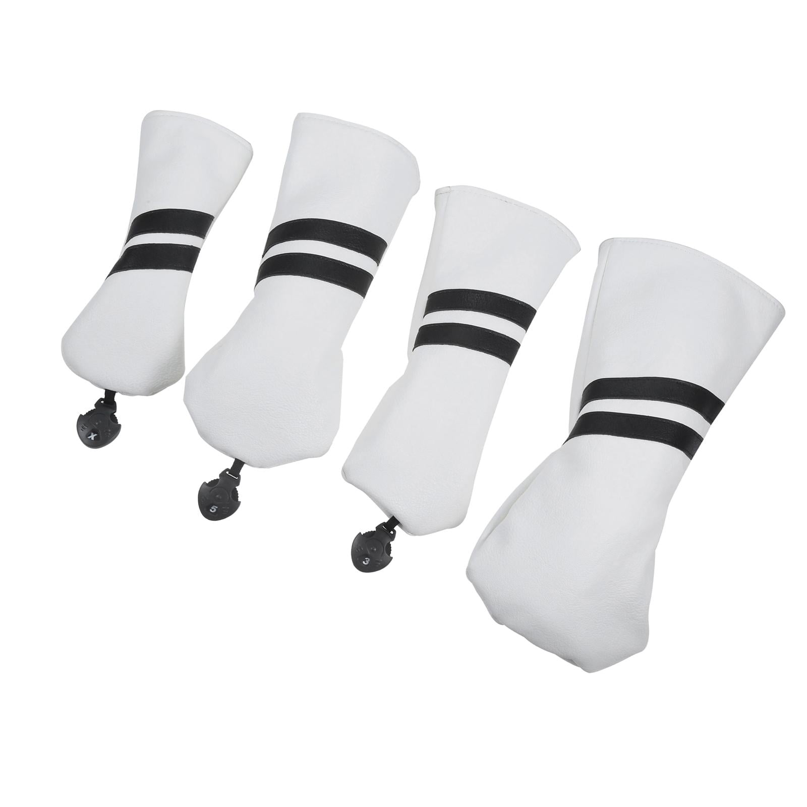 harayaa Golf Club Head Cover Hybrid Head Cover with Tags Driver Woods Headcovers Accs PU White