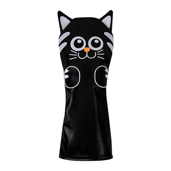 harayaa Golf Club Head Covers Mallet Putter Cat Pattern Accessories Putter Cue Headcover Driver Black