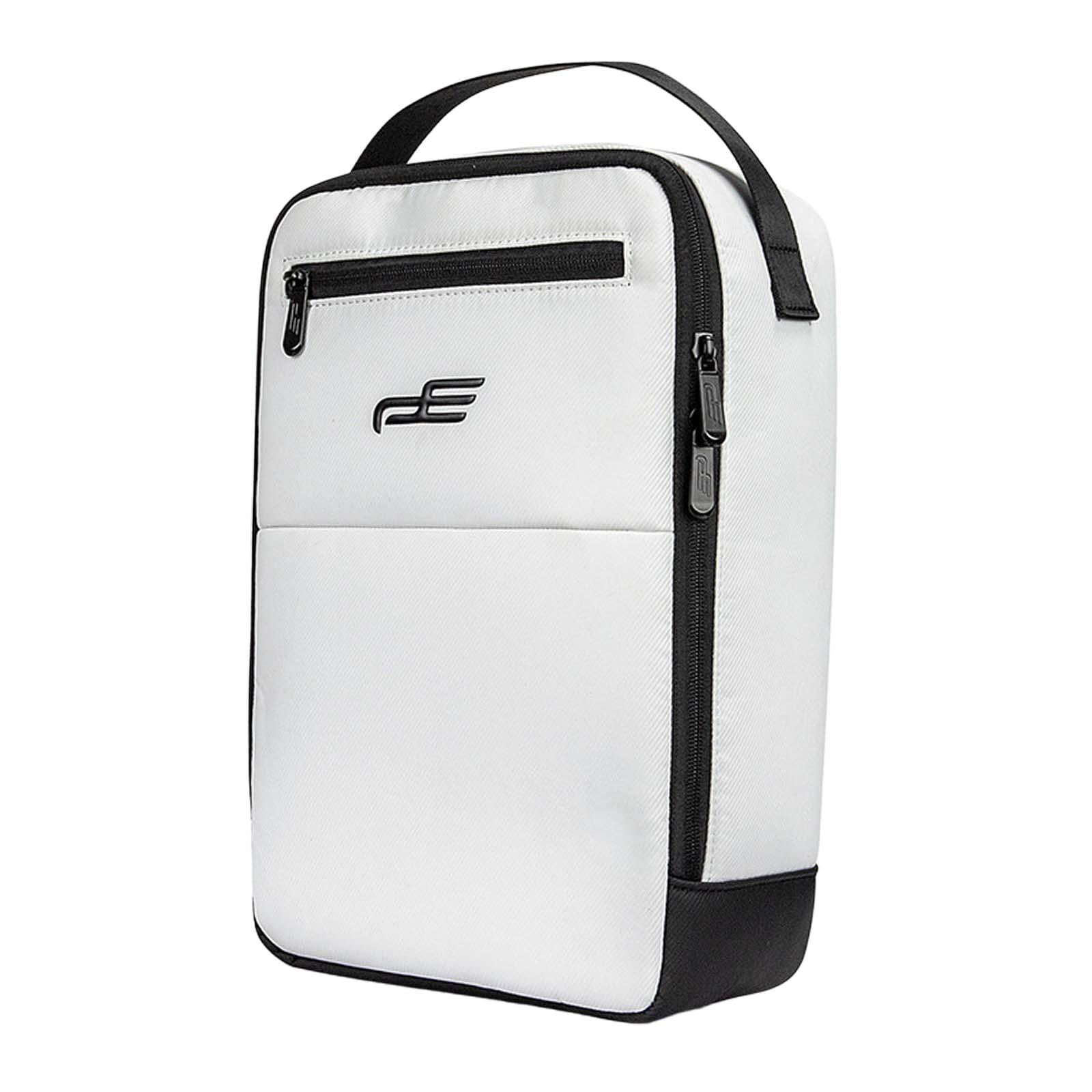 harayaa Golf Shoe Bag Shoe Storage Bag Zippered Golf Sneaker Bag Golf Gift for Men Women White