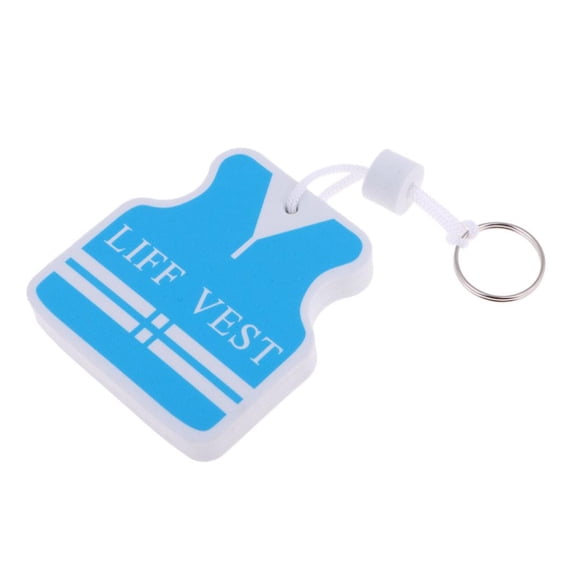 harayaa High Visibility Floating Keyring Floating Seawater Sports Swimming Keyring Chain Vest White Blue