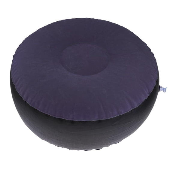 harayaa Inflatable Ottoman Stool Chair Foot Rest Pouf Footstool Portable Patio~Dark Blue