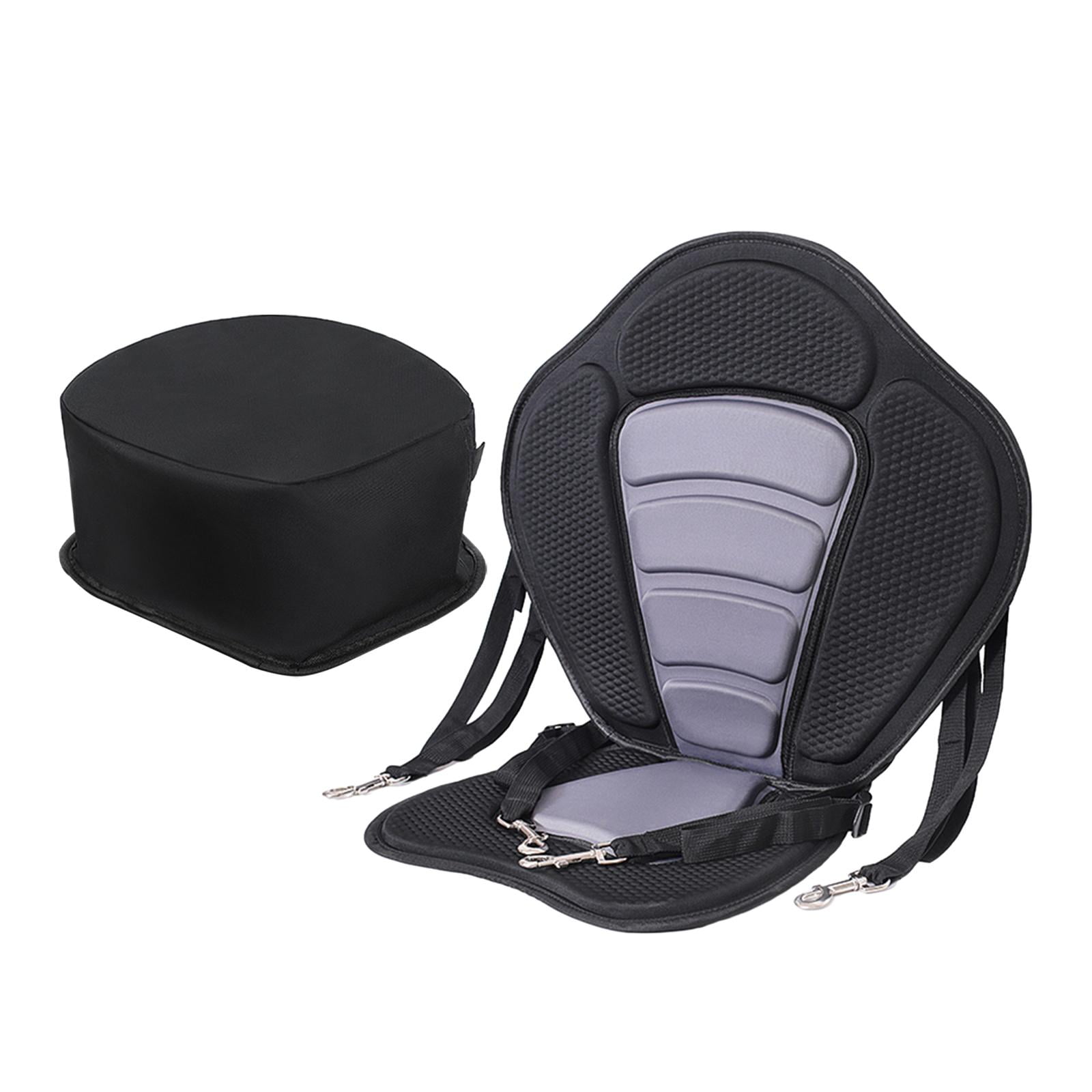 harayaa Kayak Padded Seat Canoe Seat Adjustable Cushion Cushioned Fishing Seat Anti Skid Grey With Bag