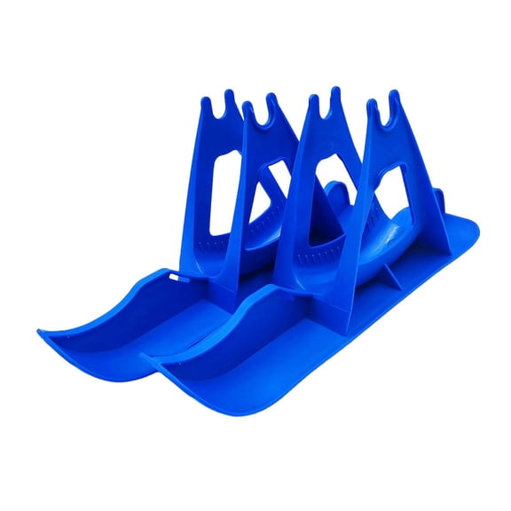 harayaa Kids Snow Ski Set Ski Sled Easy Installation Stable Parking Stand Snow Board Kit Blue