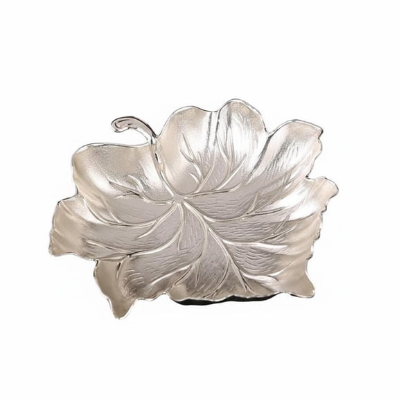 harayaa Leaf Shaped Tray Jewelry Tray Metal Leaf Dish Elegant Coating for Coffee Table Shelf Accent Decor