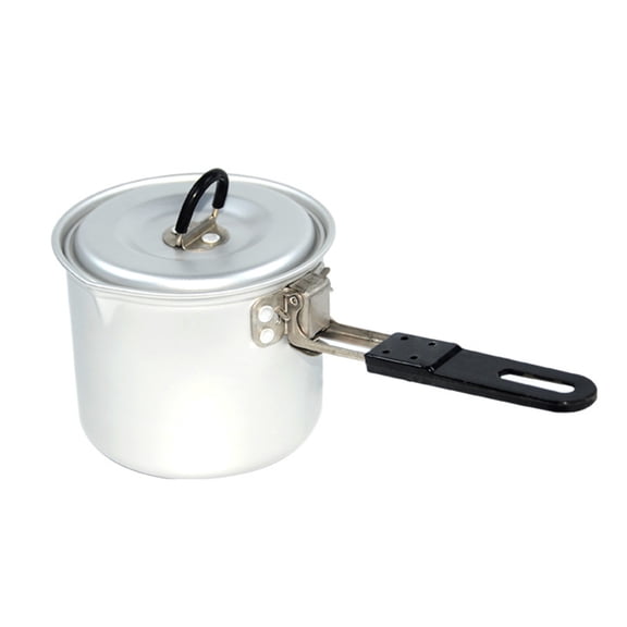 harayaa Milk Pot Saucepan Camping Pot 800ml 3003 Aluminum Lightweight Folding Heat Safe Handle with Lid for Solo Hikers Outdoor Brewing