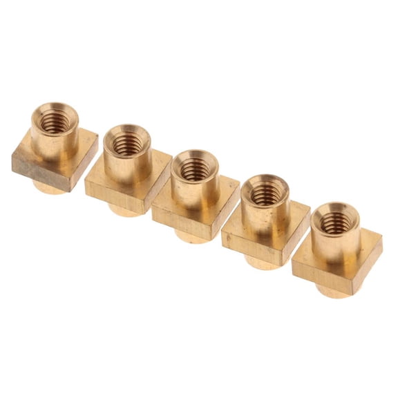 harayaa Multi-functional M6 x 12mm Solid Brass Square Threaded Knurl Insert Embedded Nut