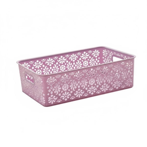 harayaa Organizer Bin Storage Basket Decorative Box Breathable Hollow Design Uniqueness for Socks Underwear Toiletries and Dorm Rooms