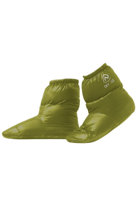 Outdoor Down Slippers Sock Shoes Warmer Boot Booties M Green M