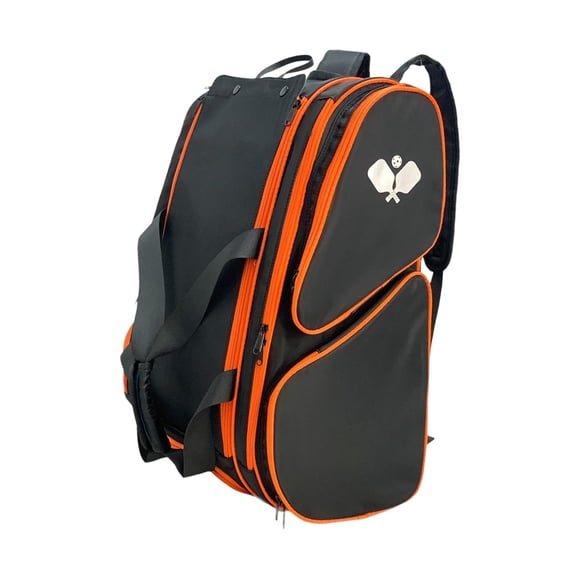 harayaa Paddle Bag Portable Pickleball Racket Backpack for Outdoor Women Backpacking black orange
