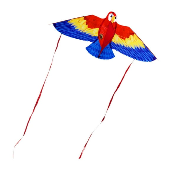 harayaa Parrot Kite with 50M String for Garden Beach Family Outdoor Games Red