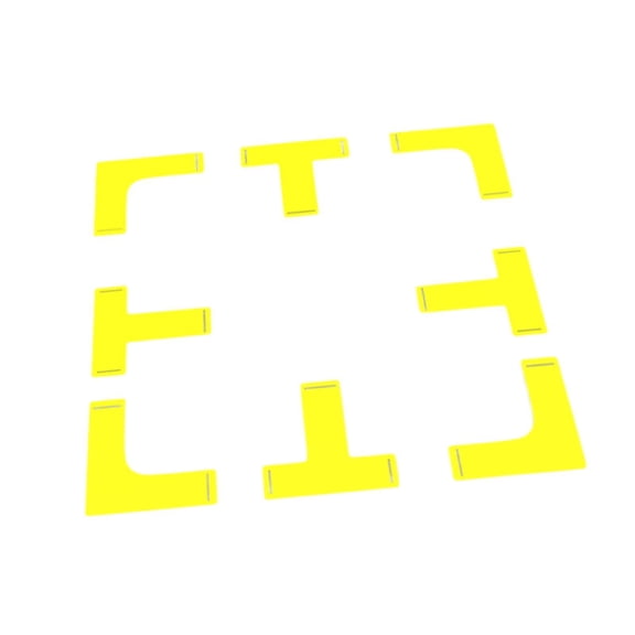 harayaa Pickleball Court Marker Easy Setup Throw Down Markers for Park Lawn Driveway 4 T Shape 4 L Shape