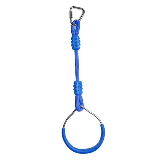 harayaa Playgrounds Swing Hanging Rings Ninja Climbing Kids Children Swing Rings Outdoor Blue