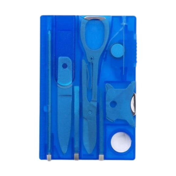 harayaa Pocket Tool Screwdriver Compact Multipurpose Wallet Outdoor Tools for Travel Blue
