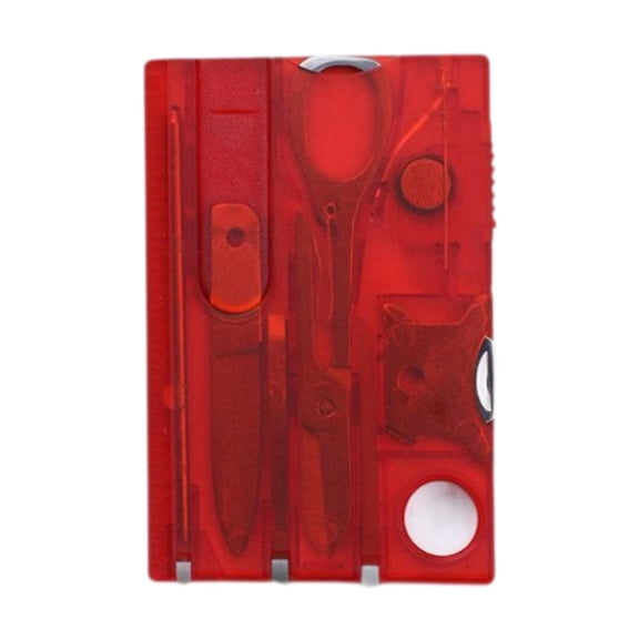 harayaa Pocket Tool Screwdriver Compact Multipurpose Wallet Outdoor Tools for Travel Red