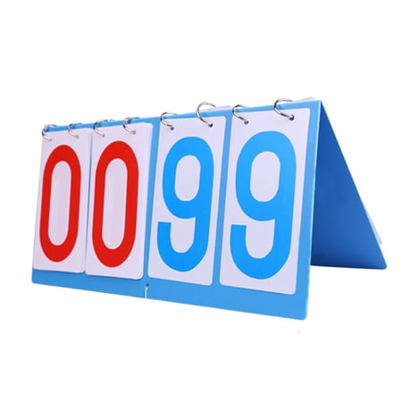 harayaa Portable Table Top Scoreboard Easily Turn Sport Scoreboard for Football Baseball