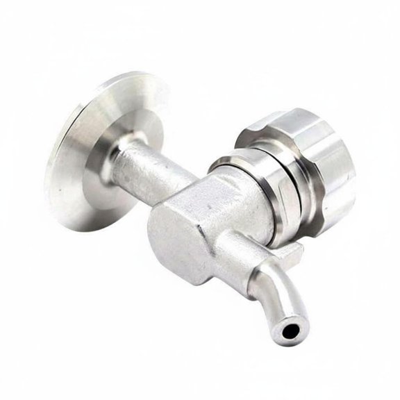 harayaa Process Valve Sampling Fitting Brewery Valve SS304 Stainless Steel Manual Actuation for Beer Processing and Tank Sampling
