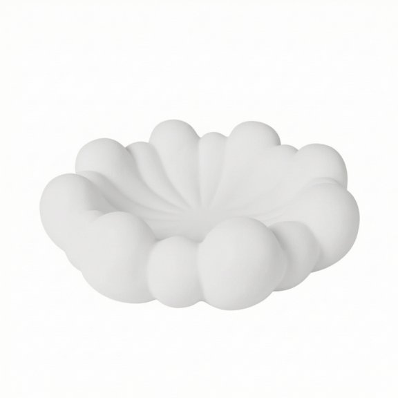 harayaa Resin Catchall Tray Sculptural Matte Fruit Holder Decorative Tabletop Organizer for Entryway Console Everyday Items