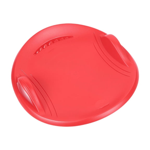 harayaa Round Snow Sled Downhill Heavy Duty Skiing Board Sand Sliding Sled Snow Luge for Red S