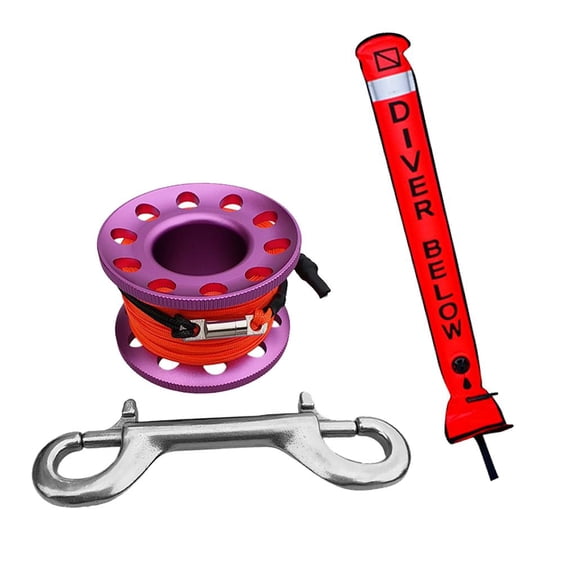 harayaa Scuba Diving SMB Surface Marker Signal Tube with Dive Spool Purple