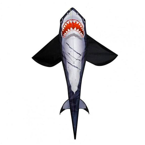 harayaa Shark Kite Lightweight Easy to Fly Animal Kite for Backyard Travel Grassland black