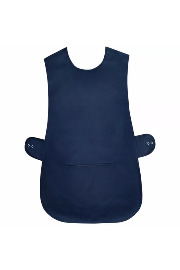Smock Apron Vest Lightweight Polyester Simple Modern Cut with Front Pocket for Barbers Cosmetology and Service