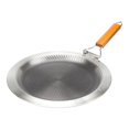 thumbnail image 1 of harayaa Stainless Steel Crepe Pan Skillet Induction Compatible Indoor Outdoor Grilling Foldable Handle BBQ Grill Cookware Pancake Pan 34cm, 1 of 6