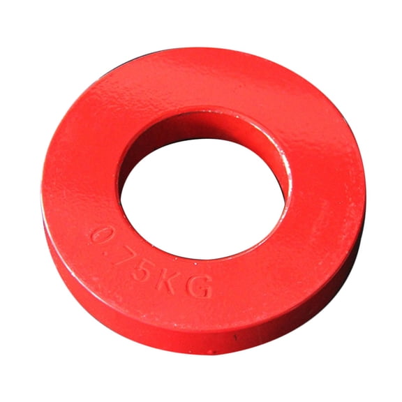 harayaa Steel Fractional Weights, 2'' Standard Barbell Power Lifting Micro Weight Plates Red .75kg